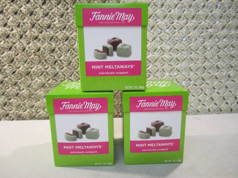 lot 270 image: Lot of 3 Boxes Fannie May Mint Melt...
