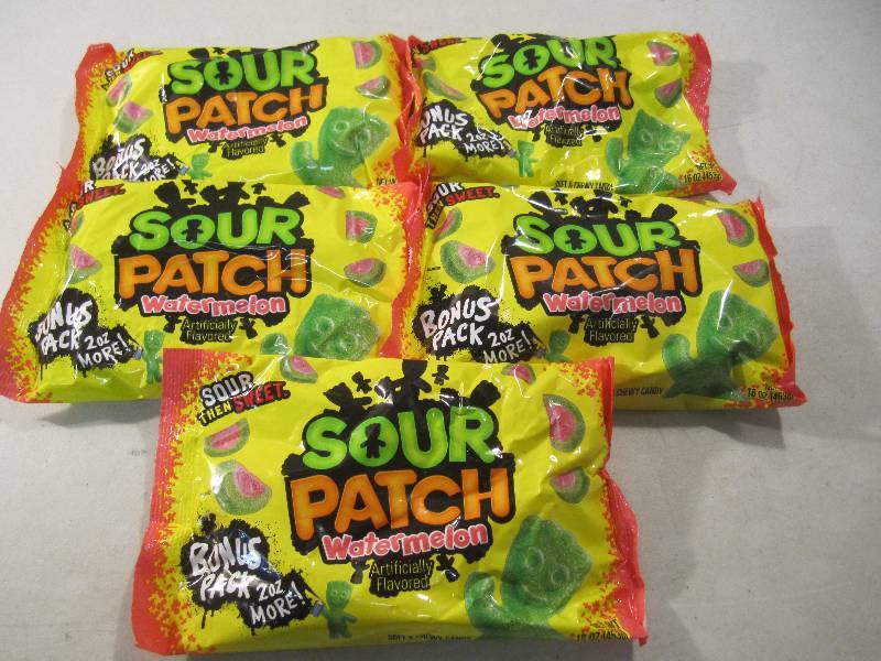 lot 272 image: Lot of 5 Bags of Watermelon Sour Pa...