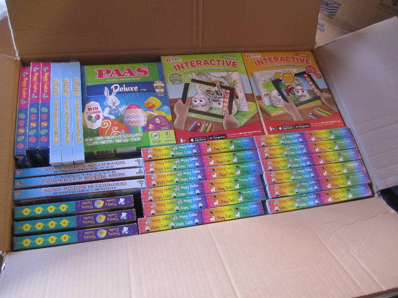 lot 291 image: Large Box Full of Various Easter Eg...