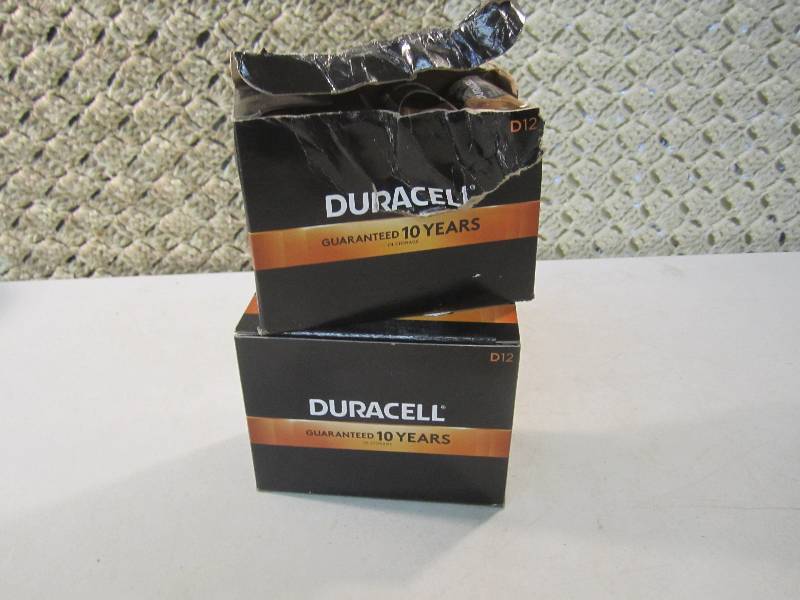 lot 296 image: Lot of 24 D Batteries 2 boxes of 12...