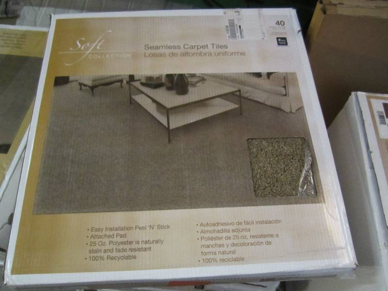 lot 299 image: Lot of 5 Cases Seamless Carpet Tile...