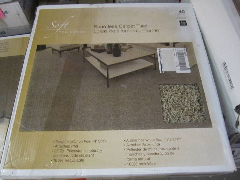 lot 300 image: Lot of 4 Cases Seamless Carpet Tile...