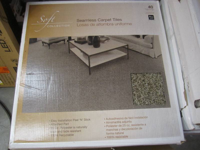 lot 301 image: Lot of 3 Cases Seamless Carpet Tile...