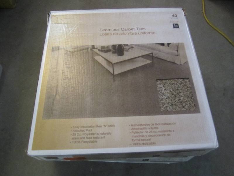 lot 302 image: Lot of 2 Cases Seamless Carpet Tile...