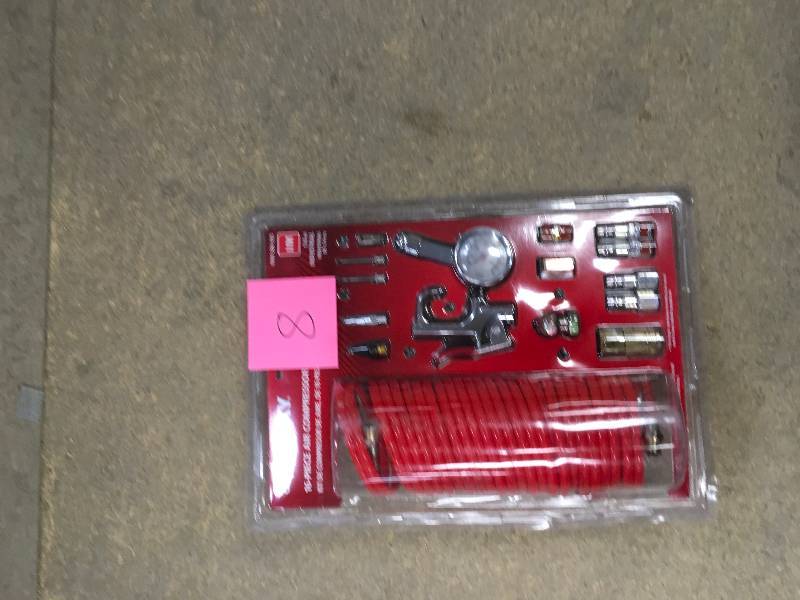 Husky 16-Piece Air Compressor Kit in working condition