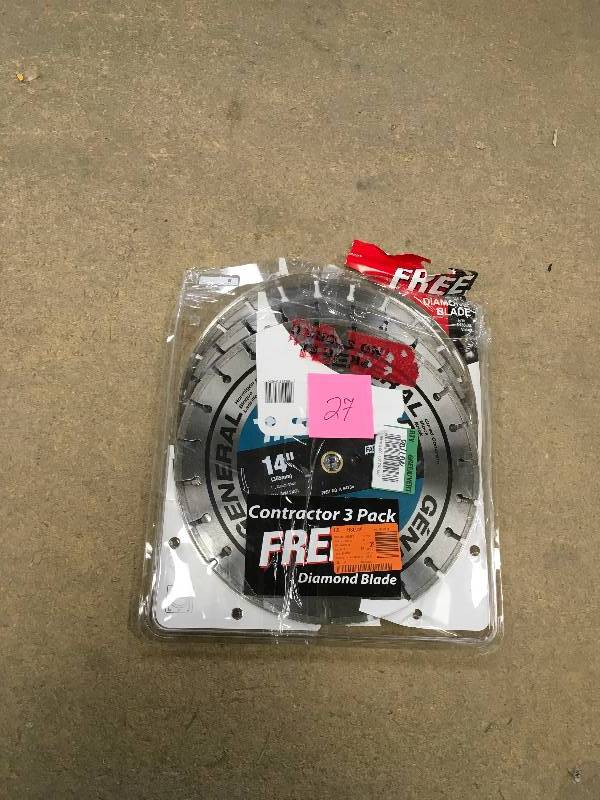 Makita 14 in. Segmented Rim General Purpose Diamond Blade (3-Pack) for use with power cut saws open box