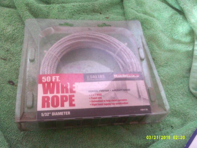 50 FEET OF WIRE ROPE