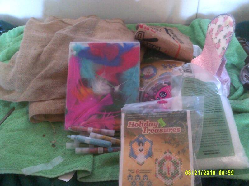 CRAFTING SUPPLIES AND BURLAP