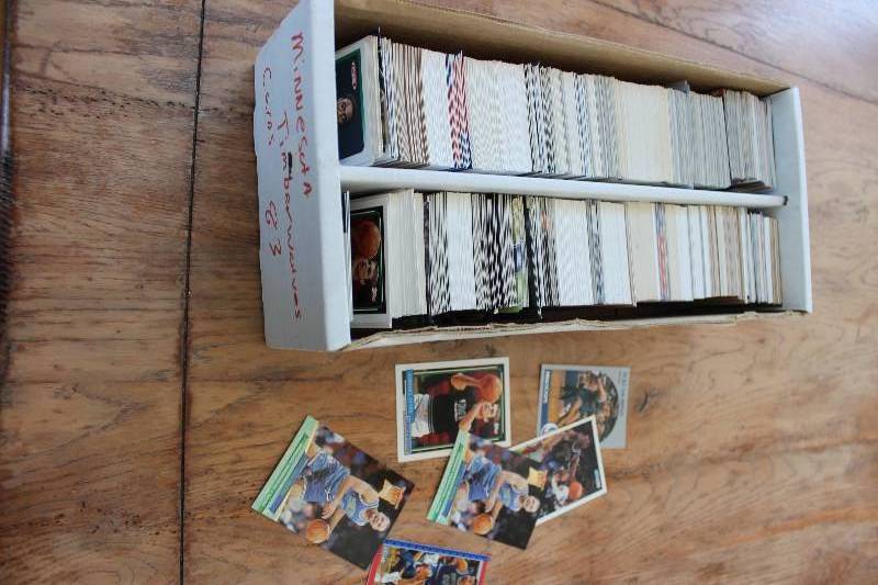 lot 83 image: Box of Minnesota Timberwolves Cards...