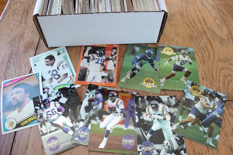 lot 99 image: Box of Minnesota Vikings Cards...