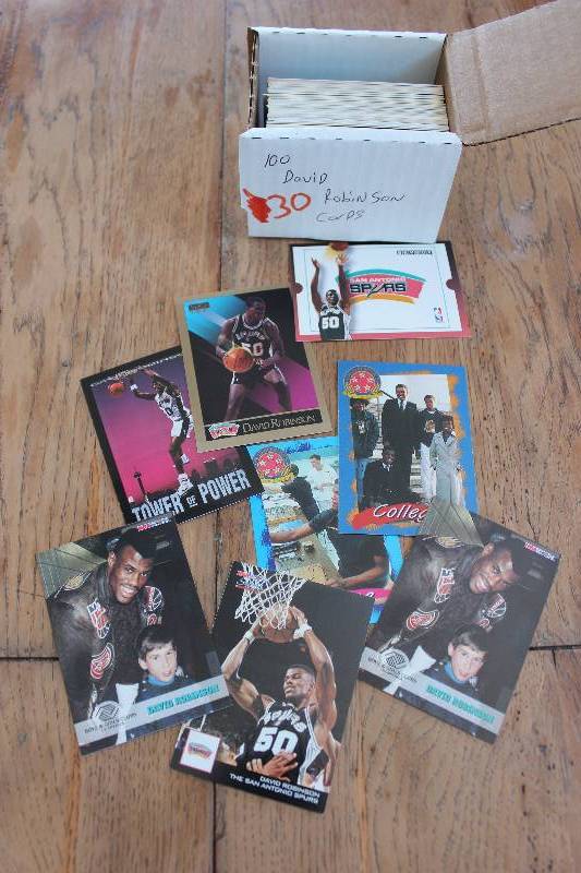 lot 30 image: 100 David Robinson Cards...