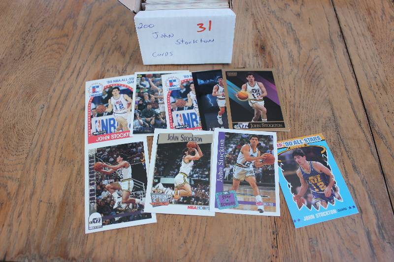 lot 31 image: 200 John Stockton Cards...