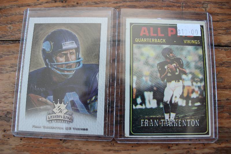 lot 42 image: Fran Tarkenton Cards...