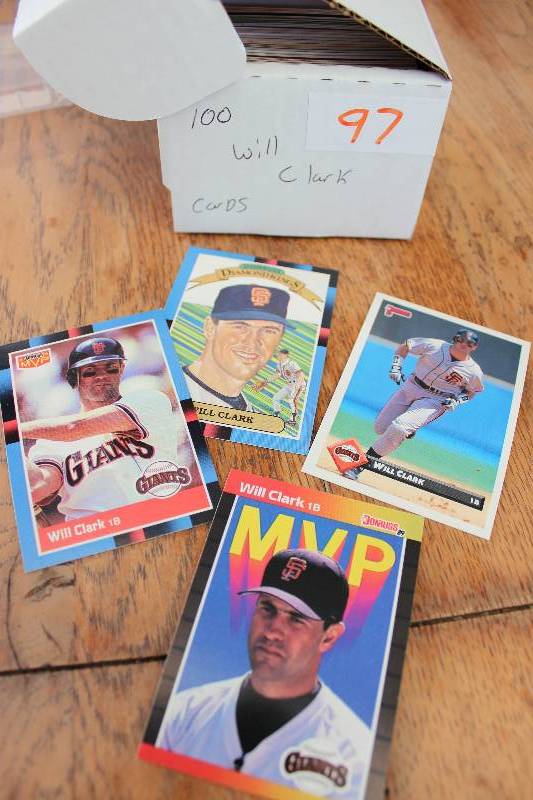 lot 97 image: 100 Will Clark Cards...