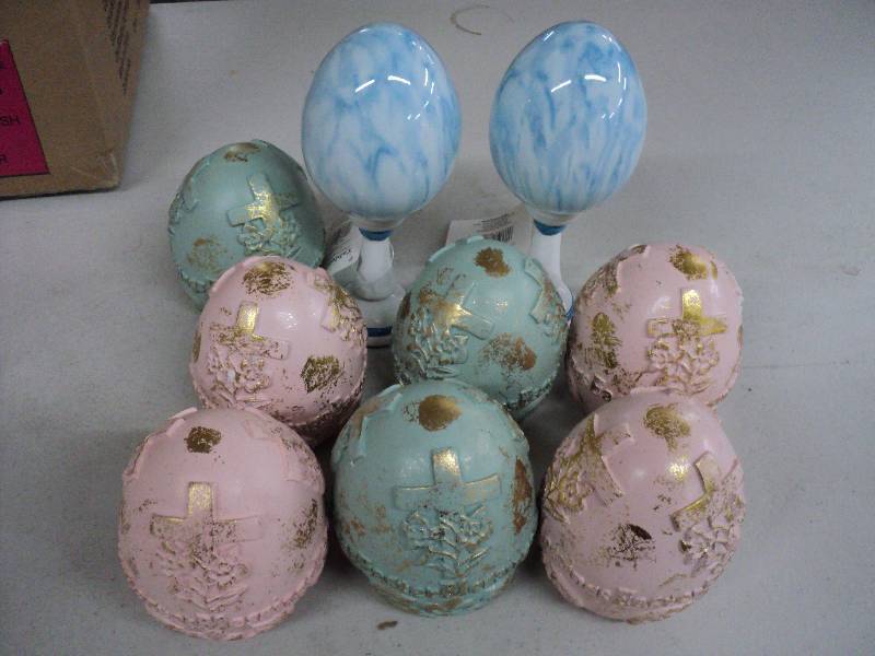 lot 215 image: decorative eggs...