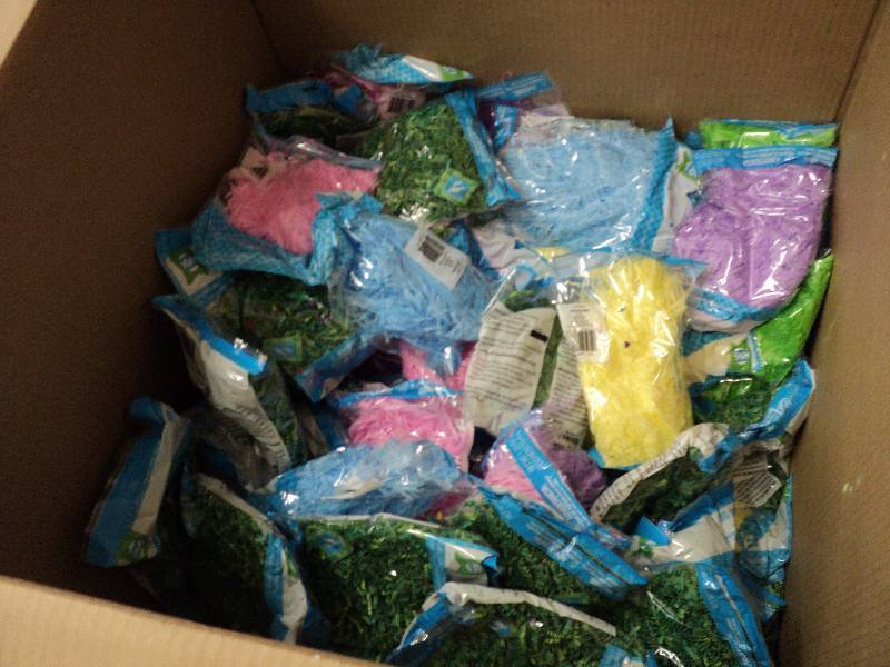 lot 231 image: Huge box of Easter grass, eggs and ...