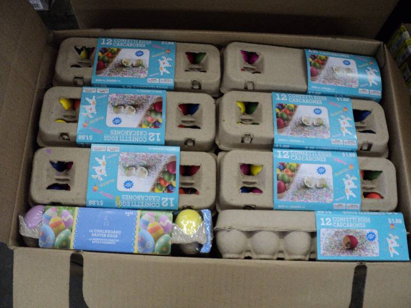 lot 233 image: 32 dozen confetti eggs and box of E...