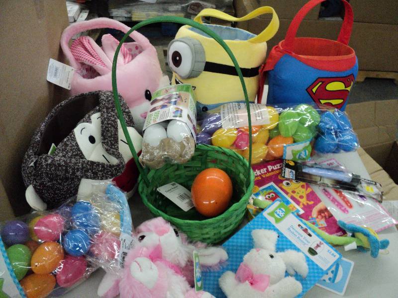 lot 282 image: case of confetti and Easter baskets...