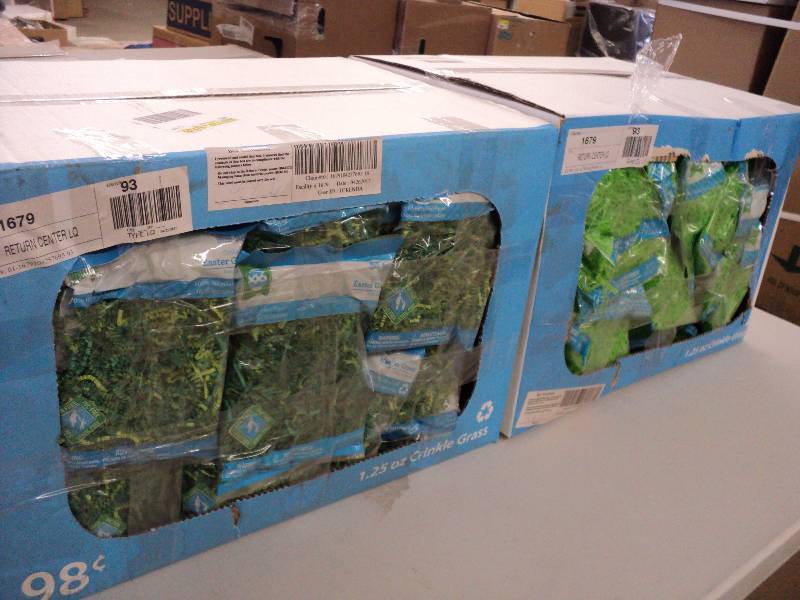 lot 290 image: 2 cases of Easter green grass...