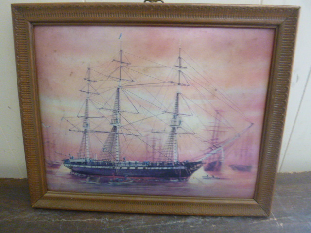 lot 94 image: Sailing Ship Framed Picture