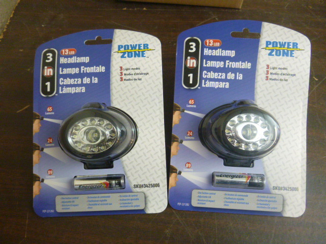 lot 133 image: 2 Power Zone 3 in 1 Headlamps