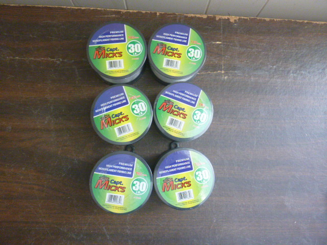 lot 165 image: 6 Capt. Micks High Performance Monofilament Fishing Line