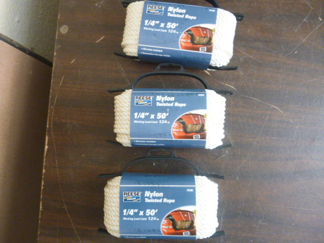 lot 168 image: 3 Spools of Reese Nylon Twisted Rope