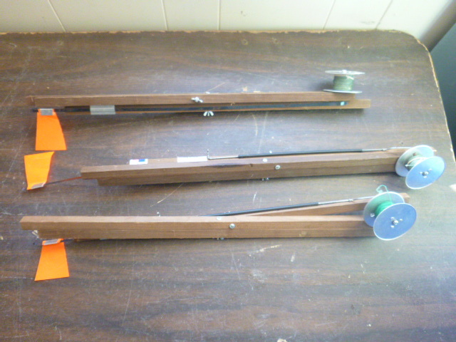 lot 176 image: 3 Wooden Tip-Ups