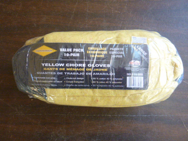 lot 190 image: 10 Pair of Yellow Chore Gloves