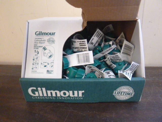 lot 198 image: Box of Gilmour Hose Replacement Fittings