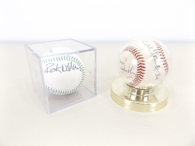 2 Houston Astros Rick Williams Signed Baseballs
