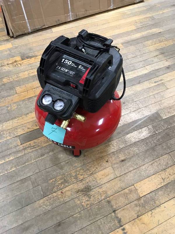 lot 7 image: Porter-Cable 6 Gal. Pancake Air Compressor