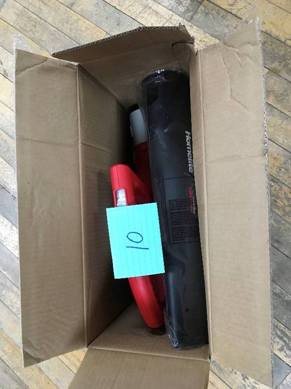 lot 10 image: Homelite 7 Amp 2 Speed Electric Blower open box not used
