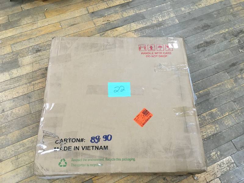 lot 22 image: International Concepts Solano Unfinished End Table open box not used