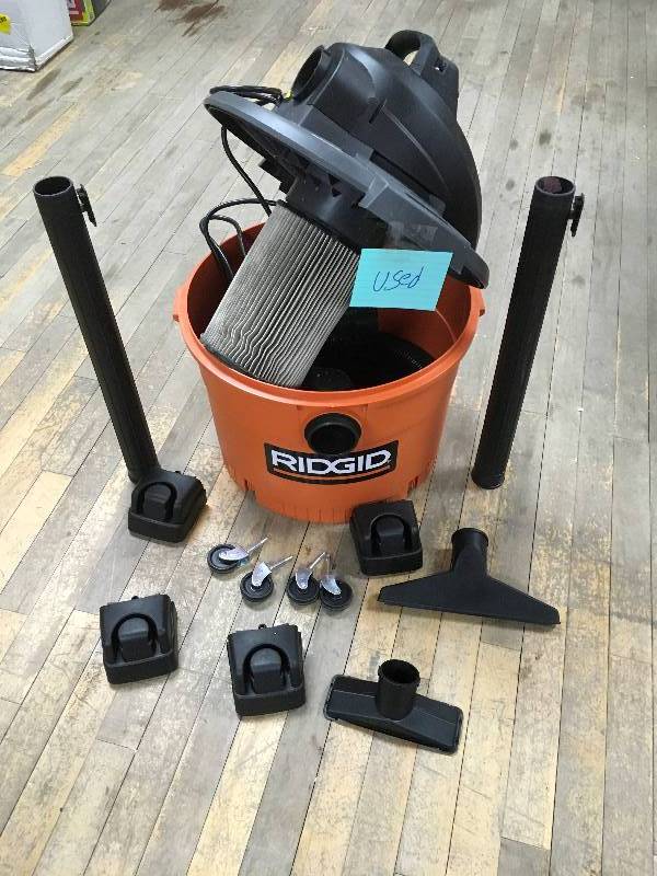 lot 56 image: Ridgid 9 Gal. 4.25 Peak HP WetDry Vac. (USED)