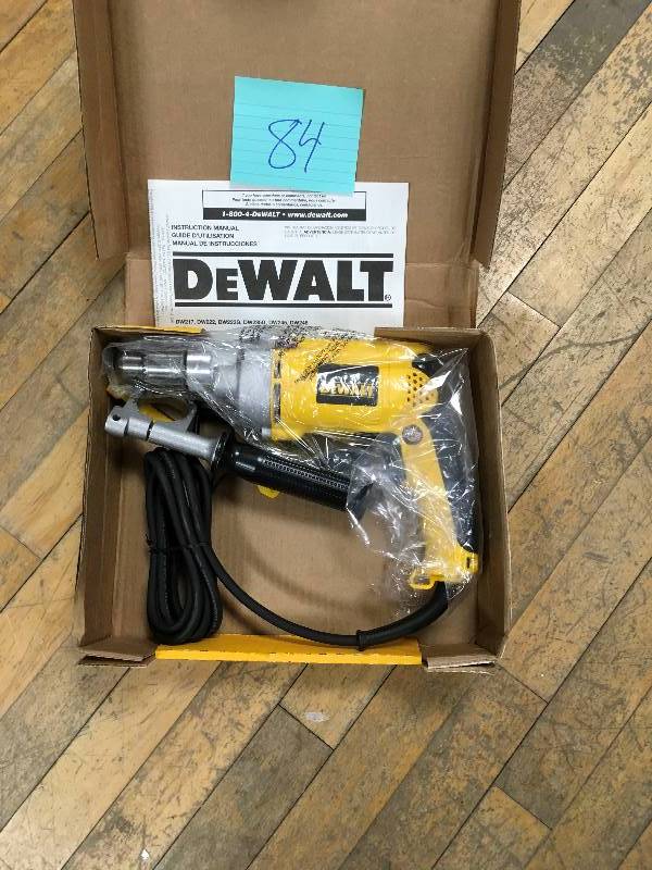 lot 84 image: DeWalt 7.8 Amp 12 in. Variable Reversing Drill open box not used