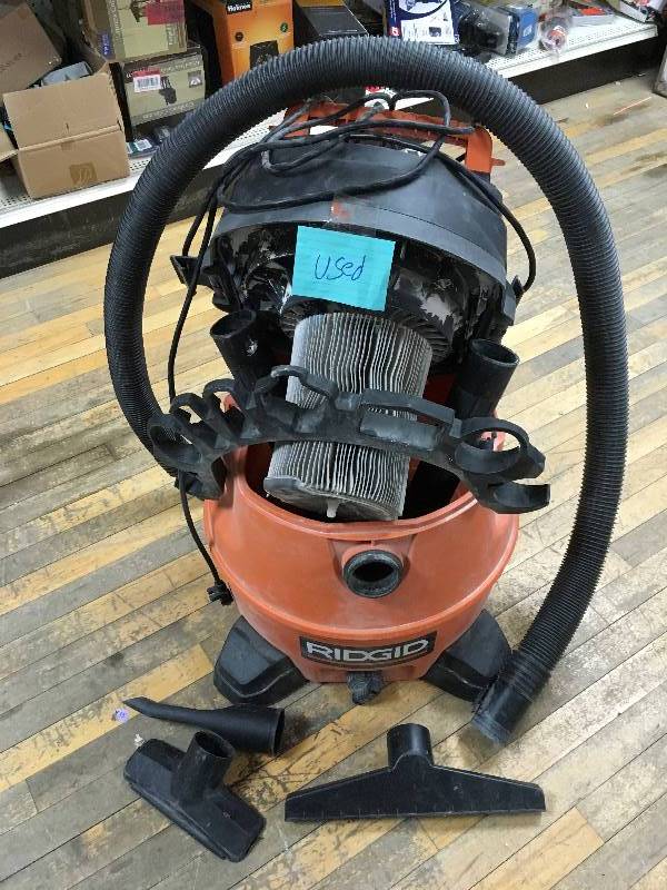 lot 102 image: Ridgid 14 Gal. 6.0 Peak HP WetDry Vac. Used in working condition
