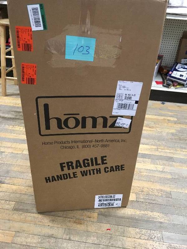 lot 103 image: Homz 60 Qt. Clear Storage Bin 2 Piece not used open boxed