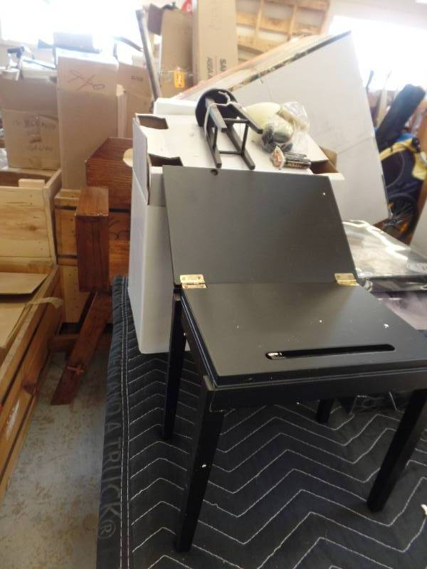lot 338 image: TYLER WENTOWORTH DRAFTING TABLE WITH STOOL AND LAMP