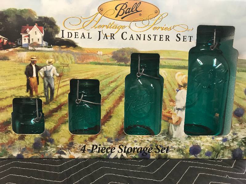 lot 506 image: BALL COLORED STORAGE JAR SET