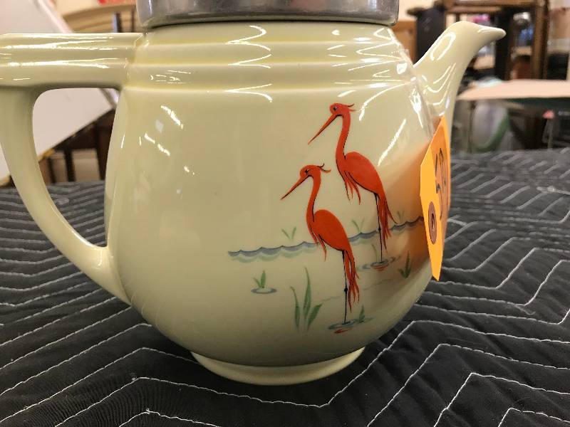 lot 510 image: ALUMINUM AND PORCELAIN PERCOLATOR