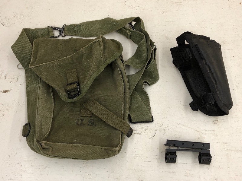lot 15 image: Lot Of US Military Pouch, Rifle Sc...