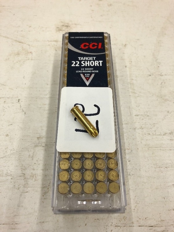 lot 27 image: 96-Rounds Of CCI .22-Short Lead Rou...