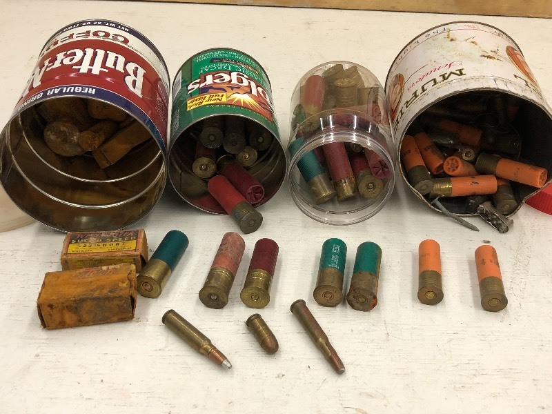 lot 43 image: (4) Cans Of Assorted Shotshells ...