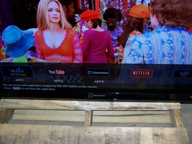 lot 7 image: 46, Sharp, LCD, HDTV  Television with Remote Control