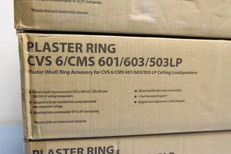 lot 126 image: Lot of 28 New Tannoy In-Ceiling Plaster Rings