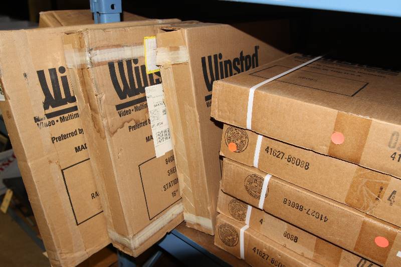 lot 170 image: HUGE Lot (Entire 8 Shelf) of Mostly New Professional AudioVideoComputer Items & Accessories