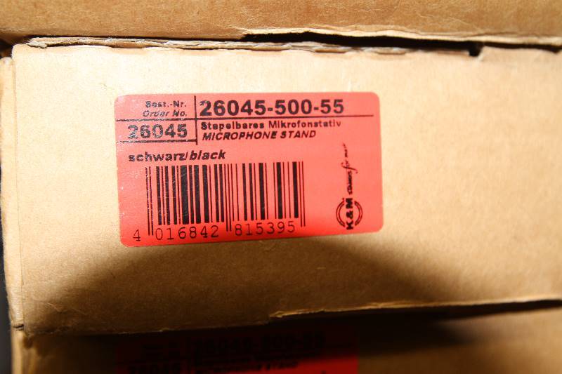 lot 141 image: New in Box K&M Konic & Meyer Professional Audio Microphone  Music Stand (Nesting Design for Storage)