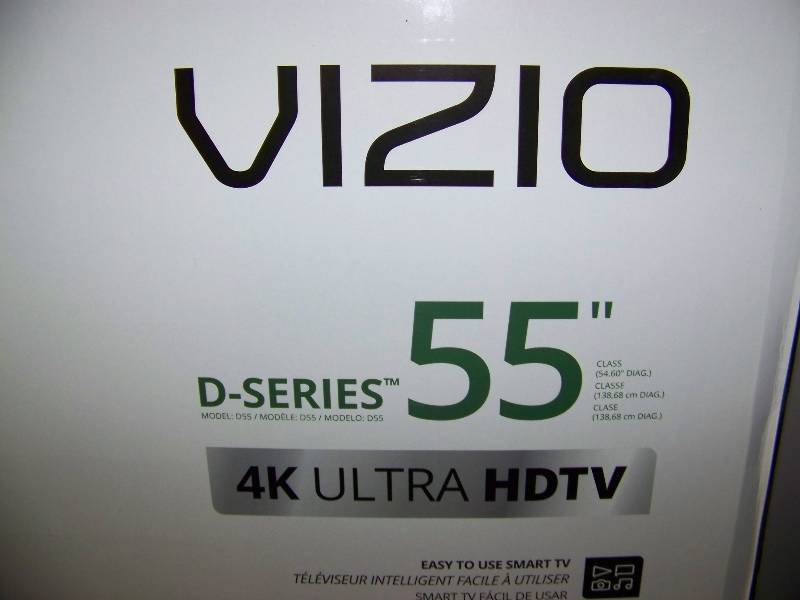 lot 4 image: 55, Vizio, D-Series, 4K Ultra HD, LED, SMART, Television  TV - NEW IN BOX