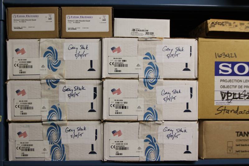 lot 178 image: Huge Lot (Entire 8 Shelf) of Miscellaneous - Mostly New in Box - Pro Audio & Video Items & Accessories